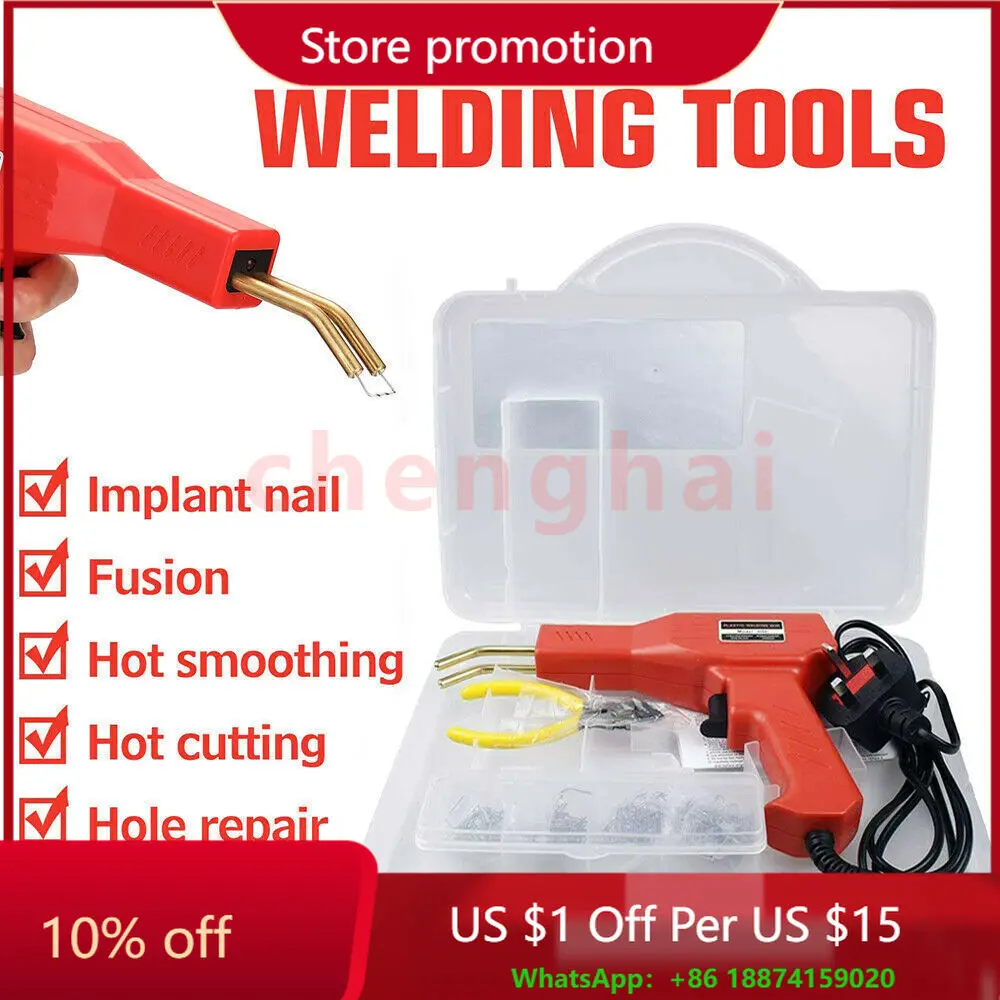 

Car Bumper Repair Plastic Welder Kit Hot Stapler Plastic Welding Gun Machine