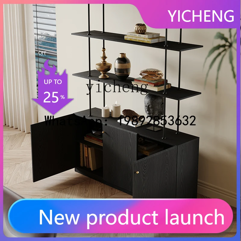 X9  ceiling rack creative through roof living room partition display stand floor storage side cabinet home accessories