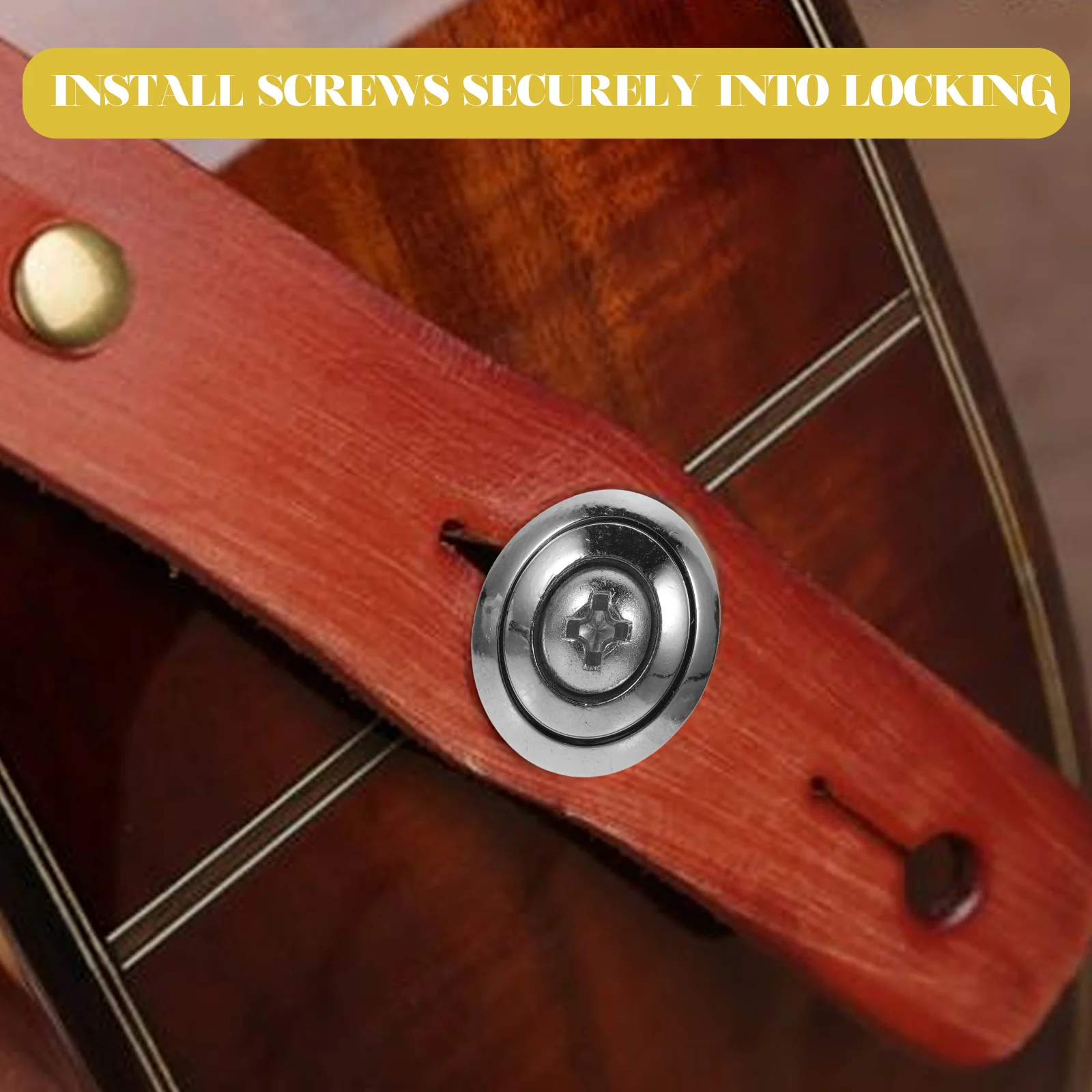 

5 Pcs Guitar Strap Lock Locks Buttons Parts Acoustic Ballad Locking Metal Buckle