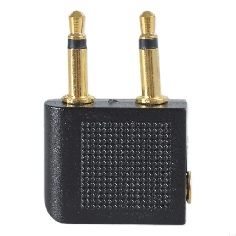 W8KB Headphones Adapter Golden Plated Ender لمحول الرحلة الذكور المزدوج