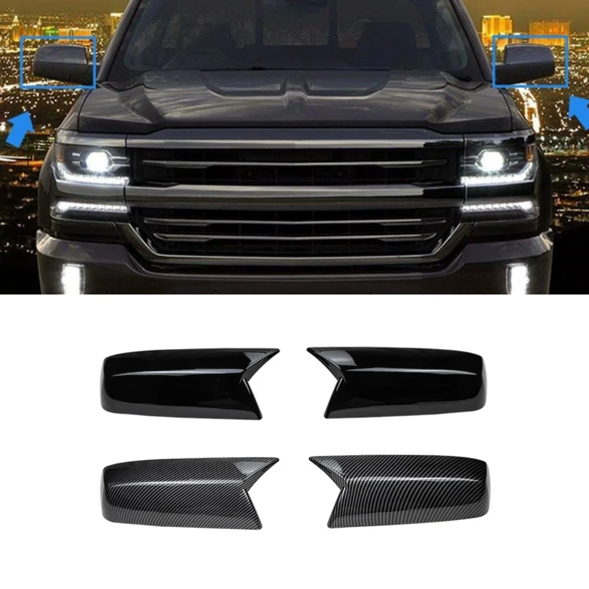 

Car Rearview Cover Protect Side Rear View Mirror Cover Caps For Chevrolet Solod 2012-2018 Body Kit Car Accessories