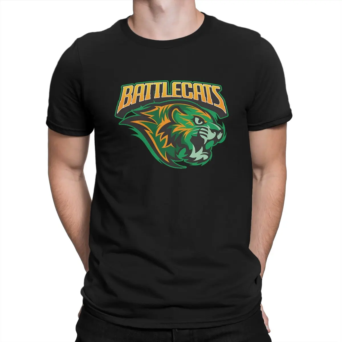 Awesome The Battlecats T-Shirts Men Round Collar Pure Cotton T Shirt Battle Cats Short Sleeve Tee Shirt Summer Tops