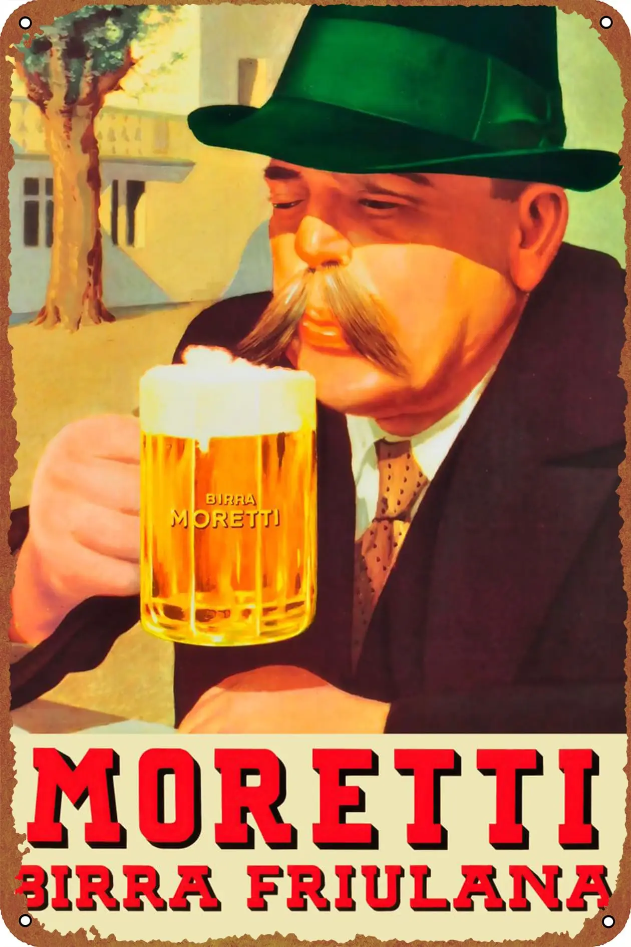 Birra Moretti Retro Sign 2 Poster Tin Metal Sign Vintage Wall Plaque Decor 8x12 Inch