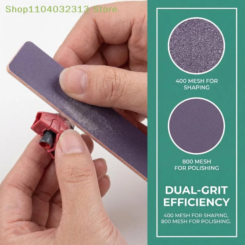 6/12Pcs Multi-Mesh Plastic Model Build Grinding Wet/Dry Sandpaper And Sponge Set Heavy Duty #400 To #1500 Mesh And Polishing Kit