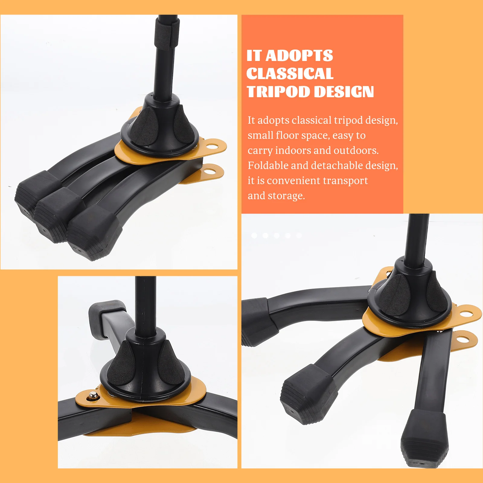 

Portable Flute Stand Brackets Tripod Holder Accessories Pedestal for Instruments