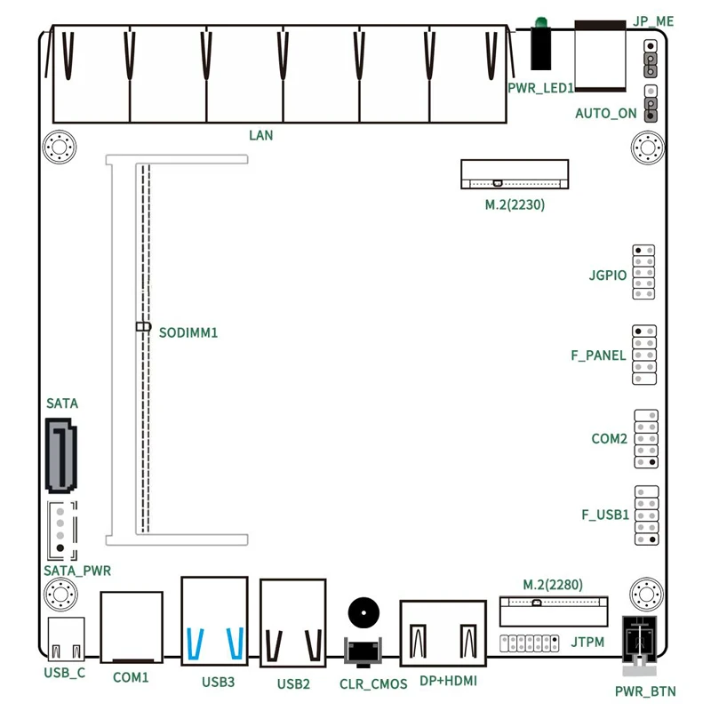 Intel N100 Soft Router 6 Lans i226-V 2,5 G Lüfterloser Mini-PC COM HD DP USB Typ-C pfSense Firewall Appliance OPNsense ESXi Computer