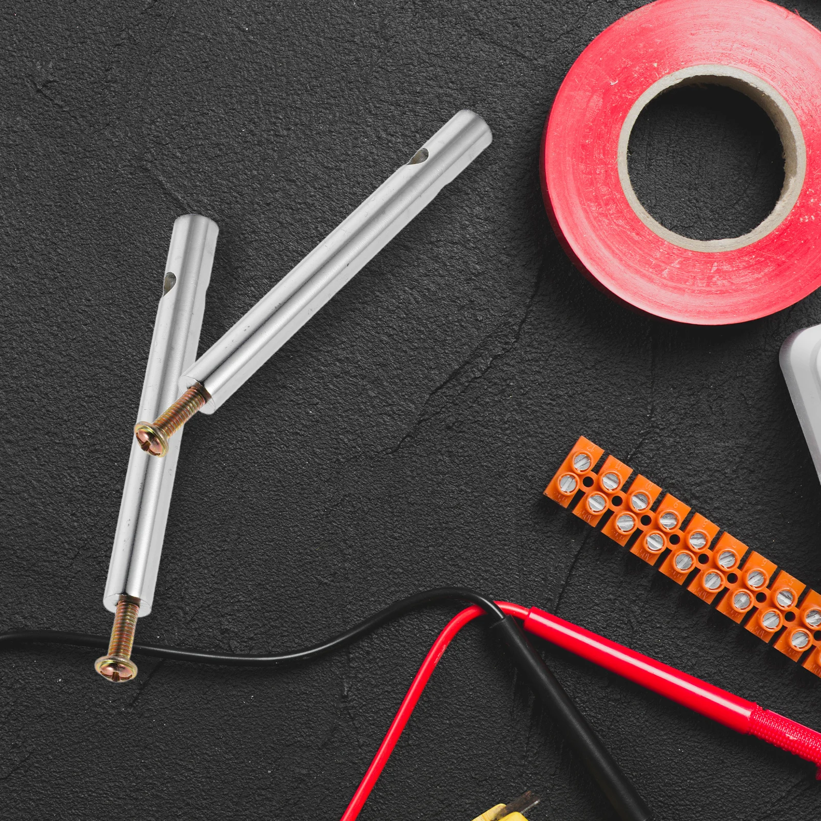 2 قطعة موصلات المغزل المعدني الأثاث الفولاذ المقاوم للصدأ أدوات دعم لخزانة مشروبات داخلية درابزين بين قوسين #5