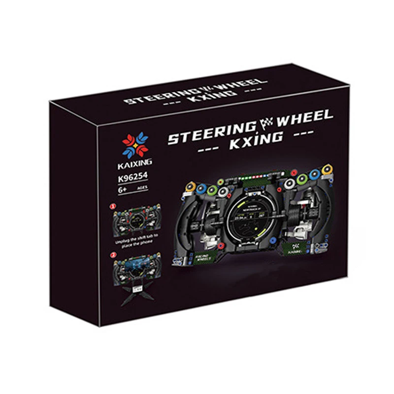 IN STOCK K96254 MOC Technical Racing Simulation Steering Wheel Building Blocks Bricks Assembling Kids Toys Christmas Gift Set