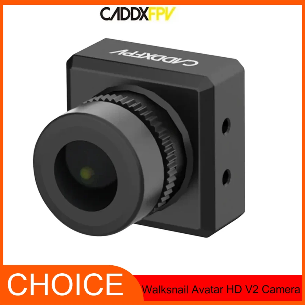

Caddx Walksnail Avatar HD V2 Camera – 1080P, 160° FOV, 2.1mm F/2.0 Lens, Large Aperture w/ Gyroflow Support for FPV Drones