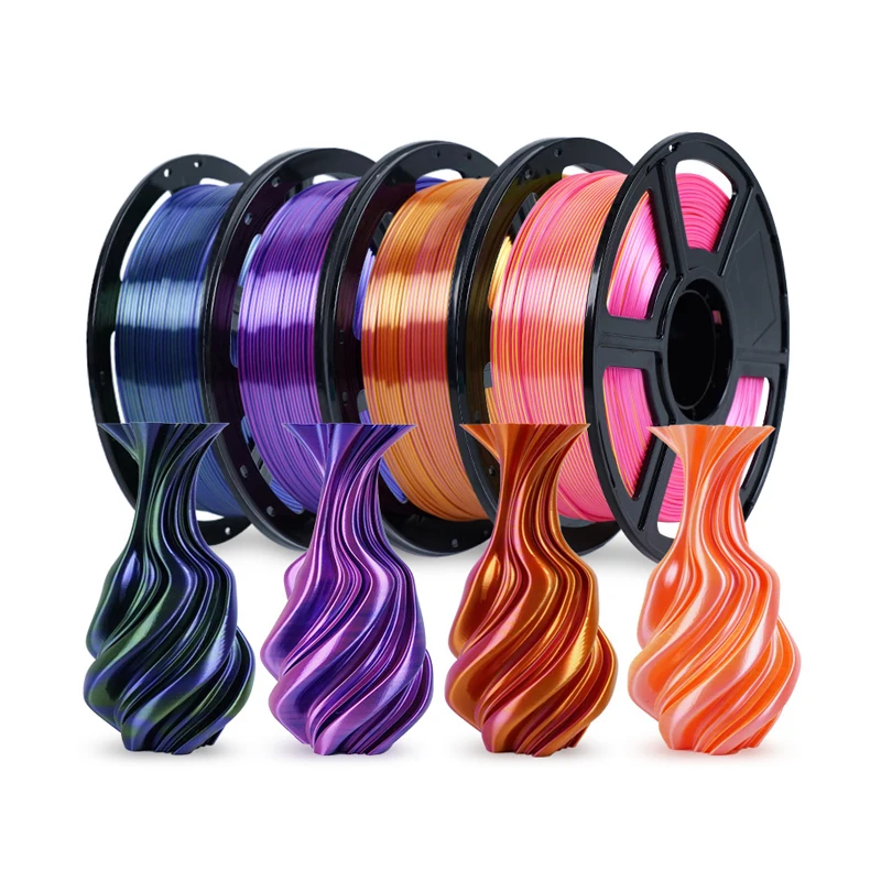 

Flashforge 1KG 1.75mm Dual Color Two-tone PLA+ Filament Silk Rainbow PLA 1KG