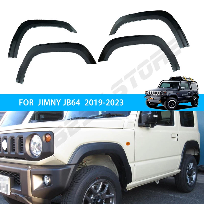 JB64 Fender Flares Wheel Arch Extension For Suzuki Jimny JB64 2019 2020 2021 2022 2023 Fender Flares Wheel Eyebrow Mudguards