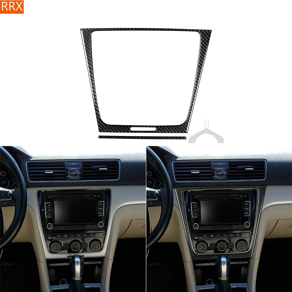 

Center Console Air Conditioning Panel Frame Carbon Fiber Sticker For Volkswagen Passat NMS B7 2012-2019 Car Interior Accessories