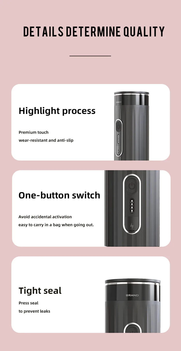 Паровая капсульная кофемашина, беспроводная кофемашина с подогревом, автоматическая кофемашина для эспрессо высокого давления, портативная уличная кофемашина