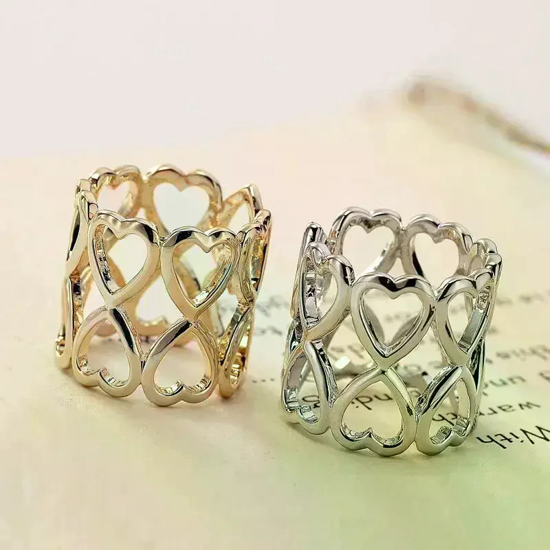 1/4Pcs Alloy Circle Scarves Brooch Pins Metal Heart Hollow Out Silk Scarf Buckle Ring Clips For Women Girls Clothing Accessories - view 2