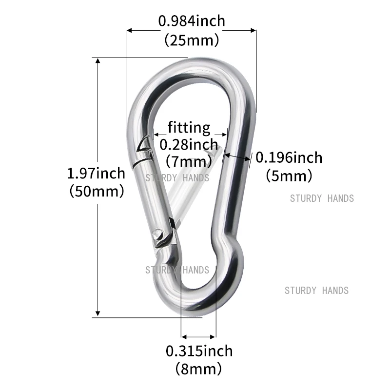 4PCS M15 stainless steel single pulley belt M5 climbing buckle ring rotating rope lifting tool hardware accessories
