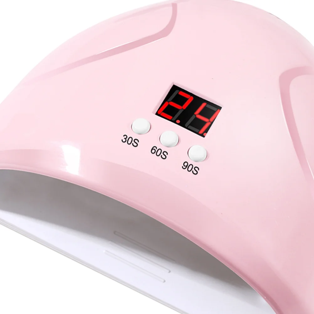 12 LED 36 واط مجفف طلاء الأظافر الذكية الاستشعار هلام علاج مصباح الموقت شاشة الكريستال السائل مانيكير أداة جيل للأظافر آلة مجفف الوردي