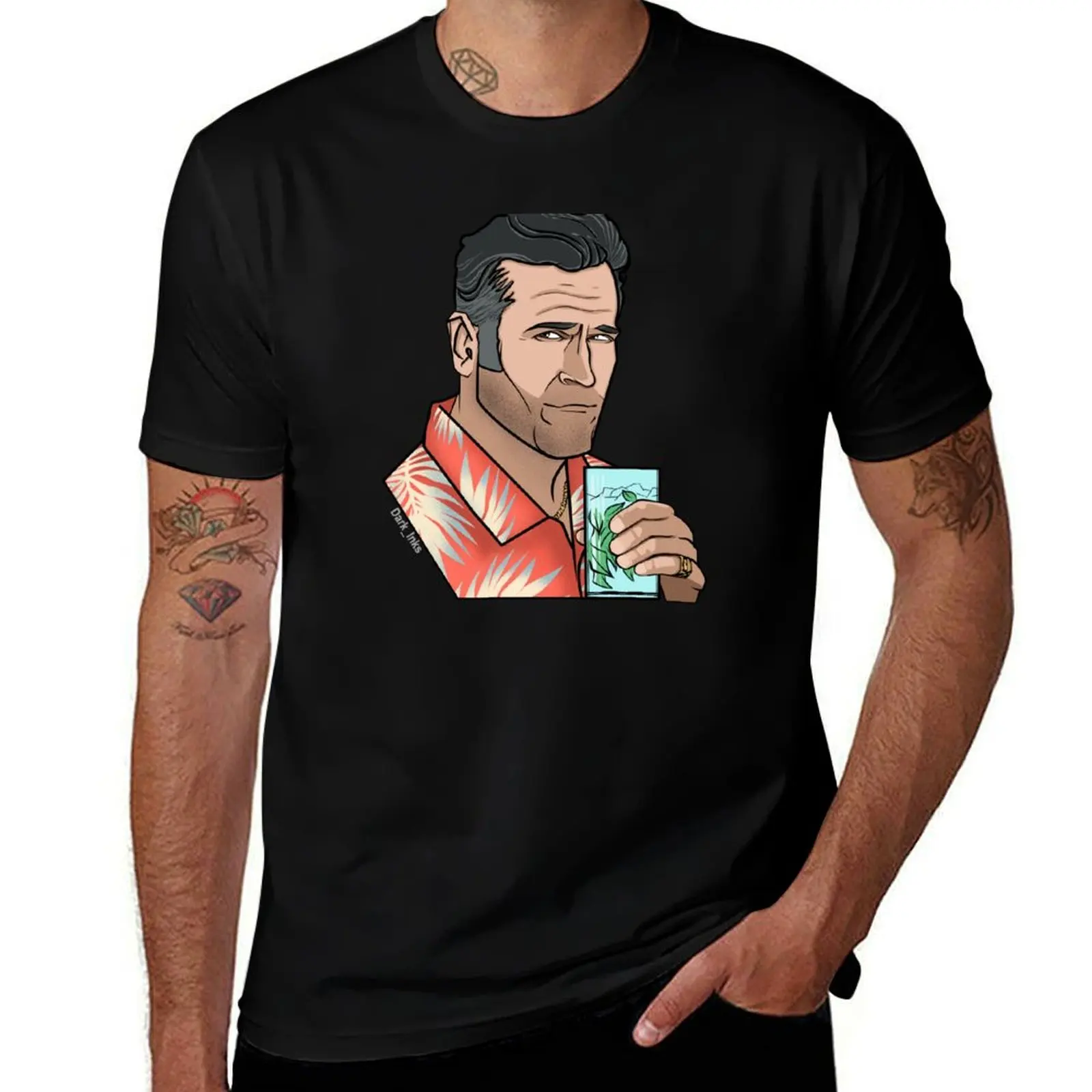 Camiseta Sam Axe - Burn Notice, camiseta de verano, camisetas de secado rápido, ropa de calle de gran tamaño, ropa para hombre