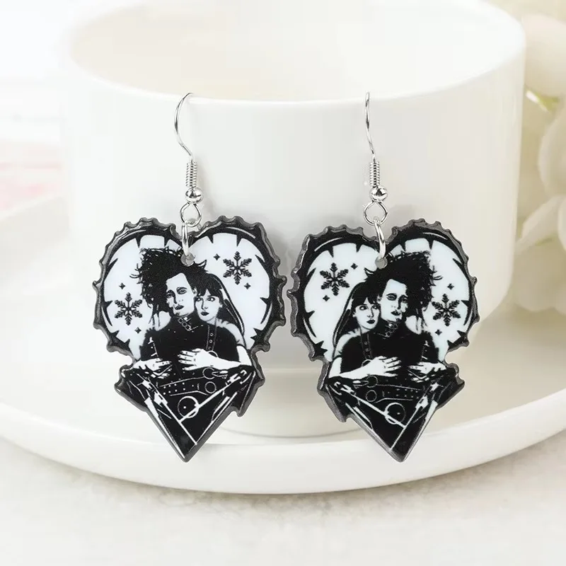 Acrylic Earring For Women Halloween Movie Skull Ghost Punk Bleeding Skeleton Resin Charm Drop Earrings Jewelry All Hallows' Day