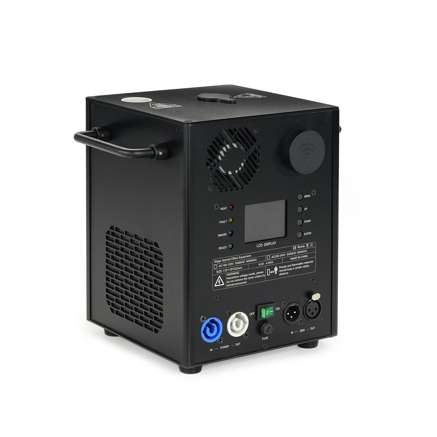 Cold Spark Machine 600W DMX Wireless Remote Control Stage Spark Fountain for Wedding Party Event Show Indoor Aluminum Body