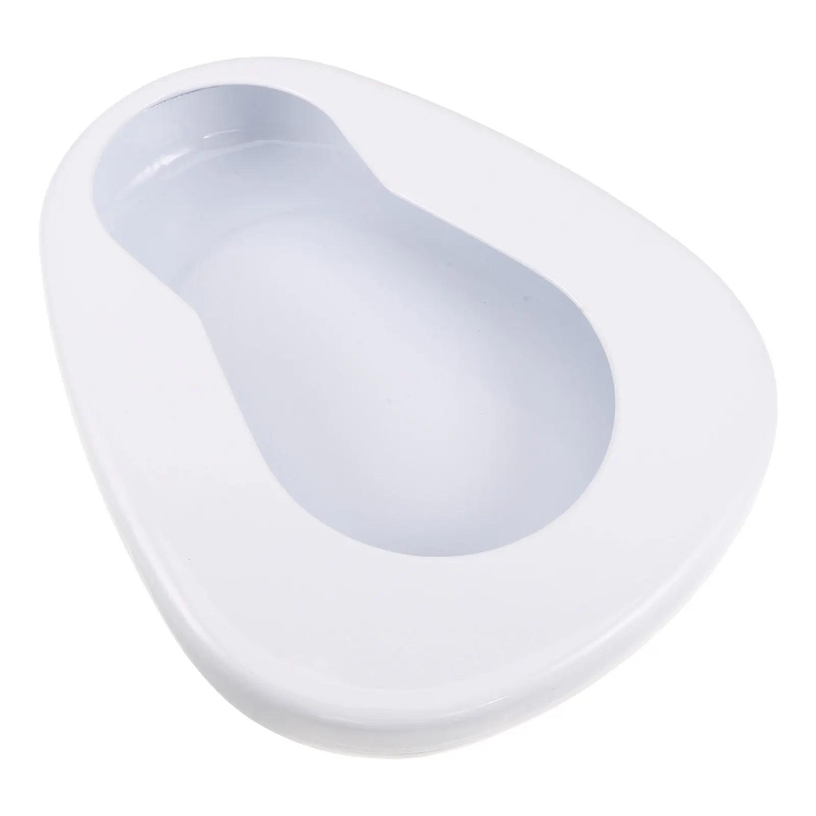 Metal Bedpan for Bedridden Elderly Lightweight Portable Spill Proof Bed Pan for Hospital Home Adult Female Male Care Solution