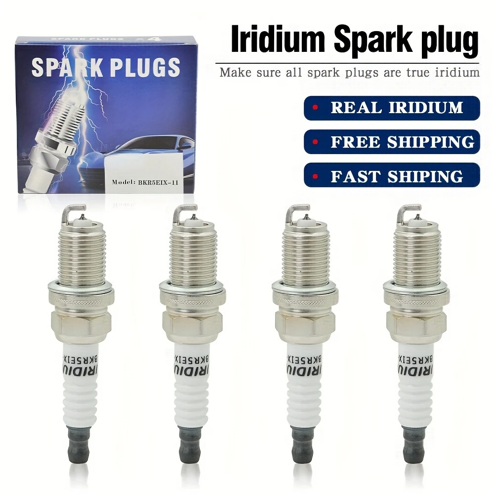 

Upgraded 4pcs Iridium Spark Plugs BKR5EIX-11 5464 For For HYUNDAI For For