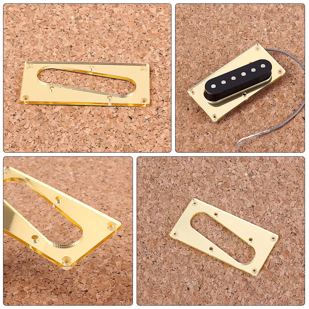 

Electric Guitar Conversion Pickup Mounting Ring with Protective Film Golden Finish Easy Install for Humbucker to Single Coil
