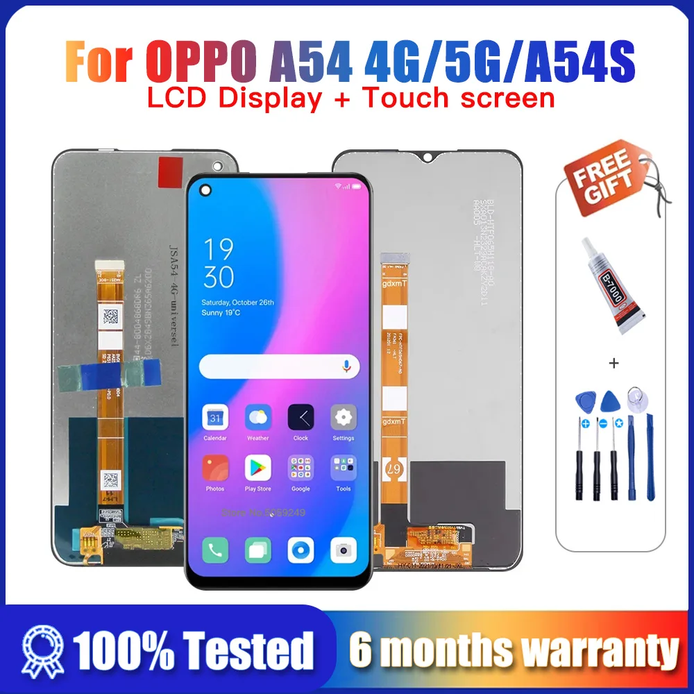 

Tested Original For OPPO A54 5G LCD CPH2195 Display Touch Screen Digitizer Assembly For Oppo A54 CPH2239 LCD A54s CPH2273 Sceen