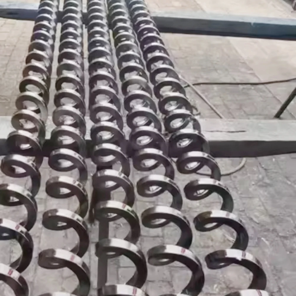 OEM квадратные стальные черви, спиральный стержень без валов, пружина 45, стальной шнек, спиральная пружина, сварочный винт из нержавеющей стали, спиральный чип