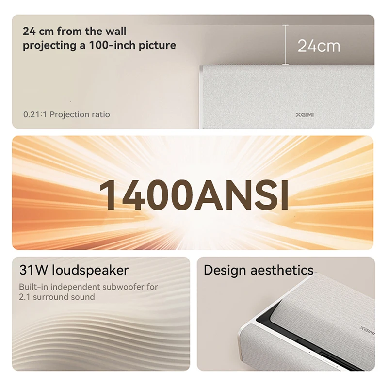 XGIMI M1 Projector 1080P 1400Ansi Ultra Short Throw projector Tv
