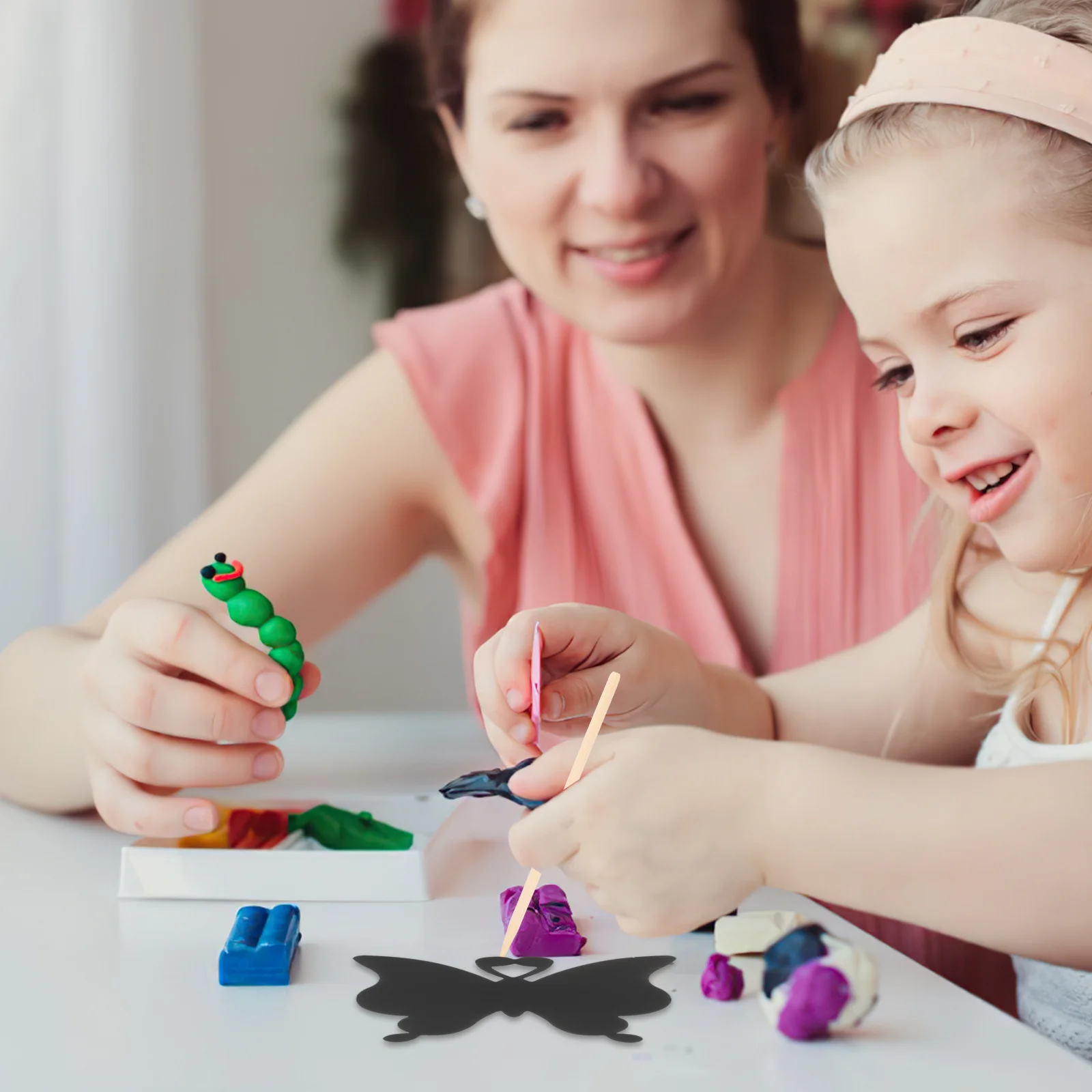 Cartoon Scratch Paper Bookmarks Butterfly Shaped DIY Art Craft for Kids Decorative Party Activity Multi-Function