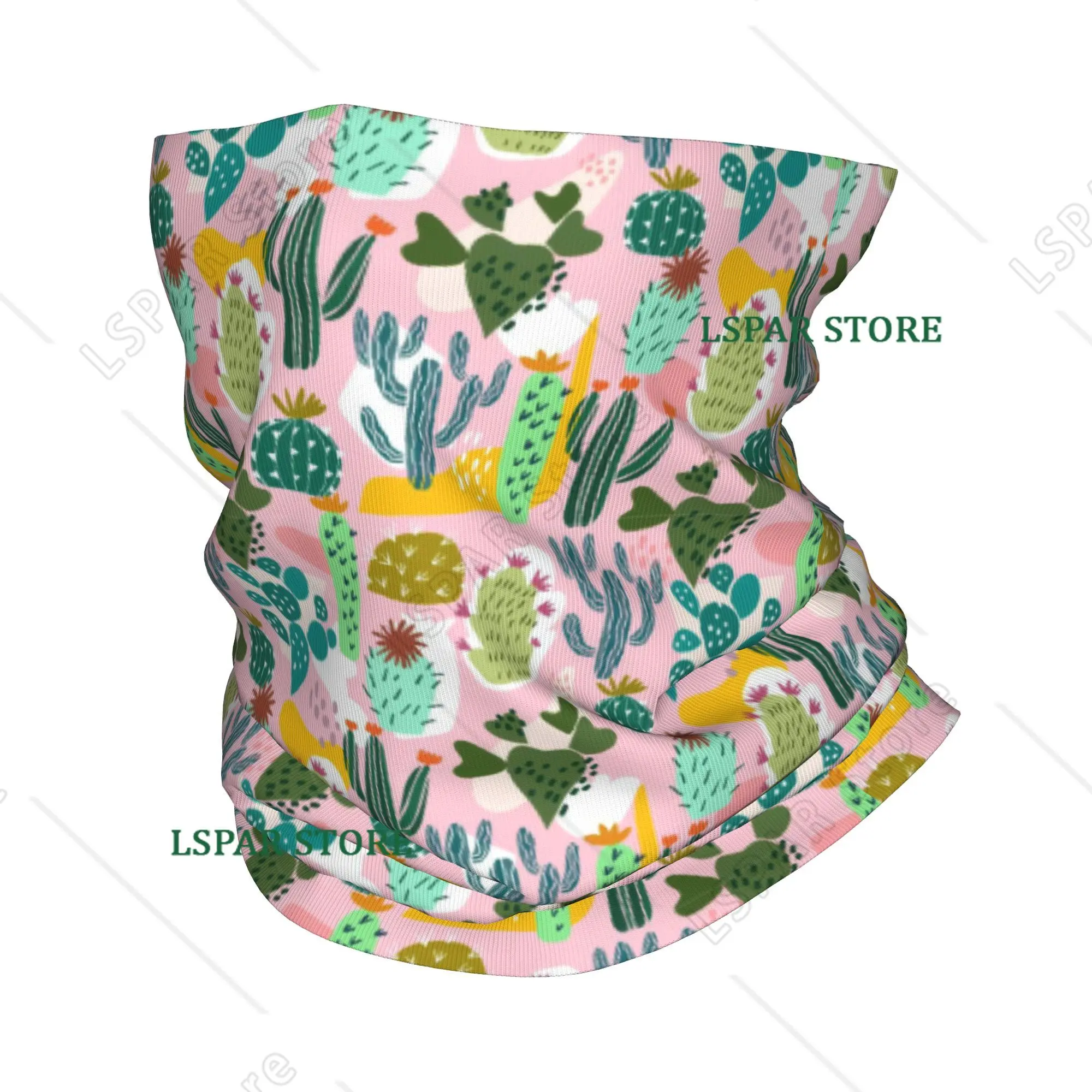 

Desert Flora Cactus Succulent Bandana Neck Gaiter Printed Wrap Scarf Warm Headband Riding Unisex Adult All Season