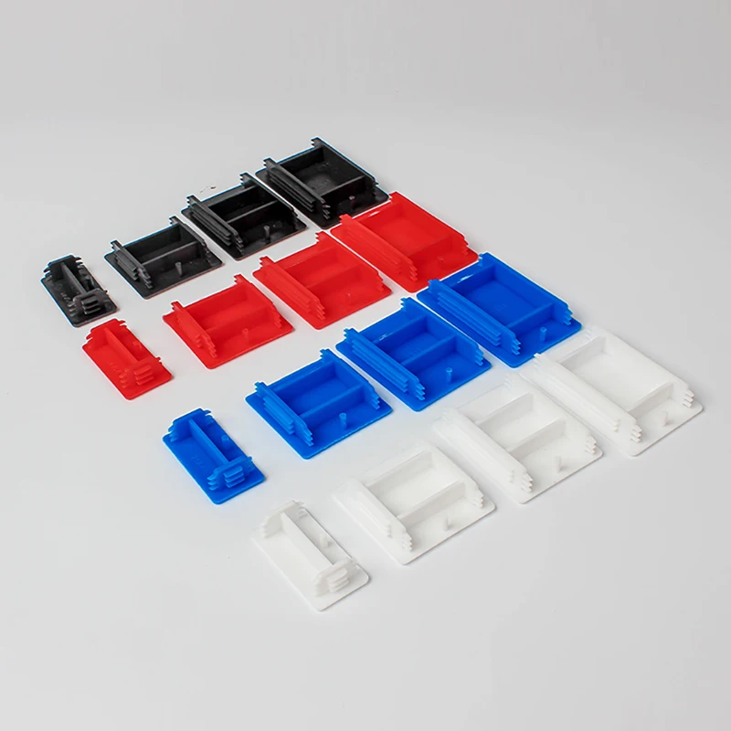 

100PCS C-shaped Steel Pipe Plug Cap Red Blue Head Edge Cover White C-shaped Steel Photovoltaic Bracket Accessory Plastic Cover