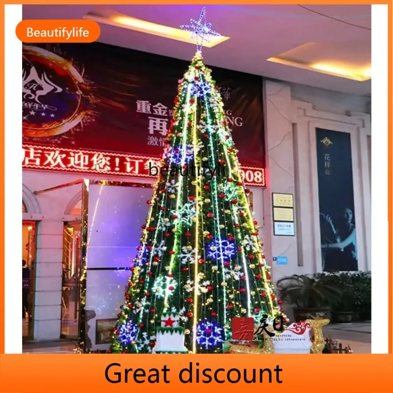 

A503 Modern large lighting Christmas tree 4-5-6 -8 meters, outdoor Christmas tree scene decoration tree