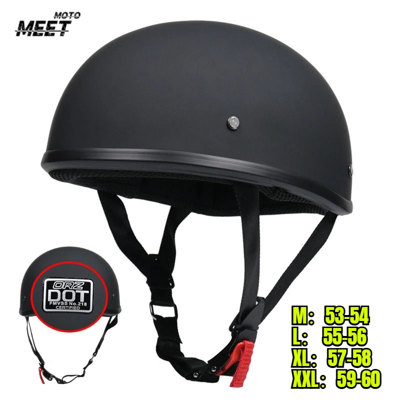 BU Summer Motorcycle Helmet DOT Certified Motorcycle Half Helmet Anti Fall Motorcycle Riding Half Helmet Male