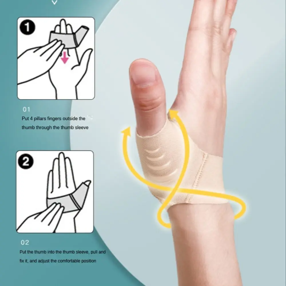 Hands Wrist Skin-Friendly Carpal Band Thumb Brace Thumb Sleeves Sport Wrist Elastic Thumb Sleeve Wrist Support Wrist Brace