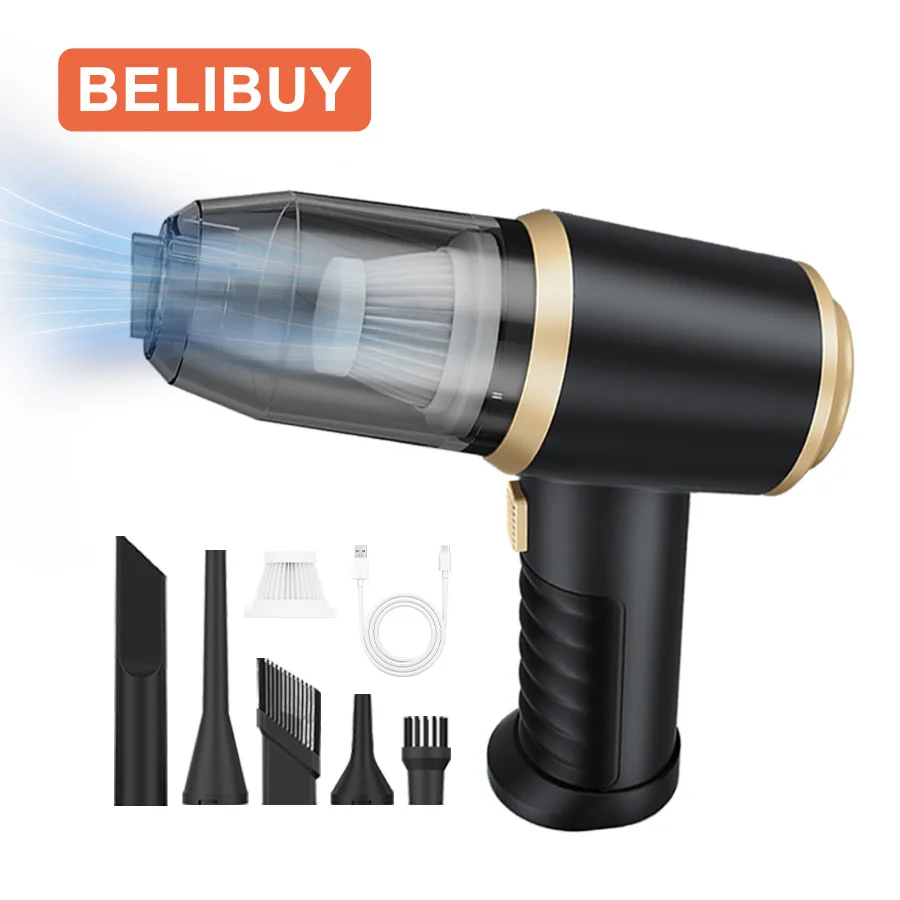 BELIBUY Car Vacuum Cleaners Home Appliance High Pressure Cordless Handheld Vacuum Cleaner for Home Bed Carpet Cleaner