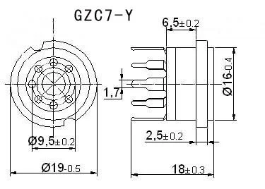 10 stücke 7pin B7G Keramik Rohr Buchse Ventil Basis Elektronische 6Z4 EAA91 EC92 6X4 6J1 6J2 6J4 Vintage Audio Verstärker DIY HiFi – Detail 1