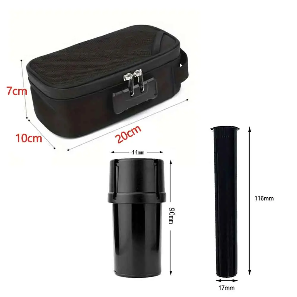 1pcs Smell Proof Bag With Lock Grinder Pop Top Tube Storage Bags Smoking Accessories Tobacco Carbon Large-capacity Pounch