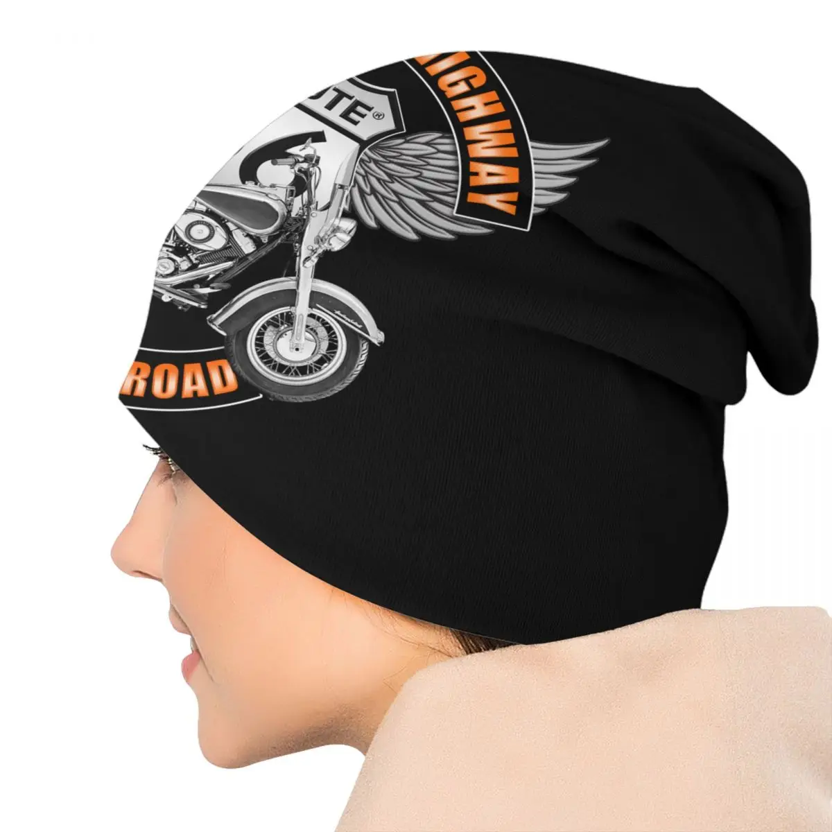 Americas Highway Route 66 cappelli con cofano cappello da lavoro a maglia da strada per donna uomo inverno caldo USA Highway Skullies berretti berretti