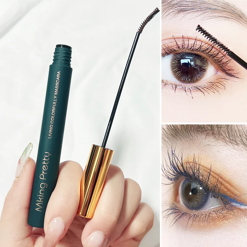 Waterdichte Mascara Verlenging Bruine Lash Wimperverlenging Wimpers Borstel Schoonheid Make-up Langdurige Blauwe Kleur Mascara