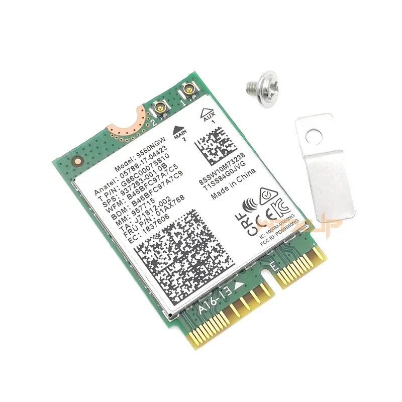 Wireless WIFI card M2 Key E CNVi 9560AC 9560NGW 9560 1.73Gbps 802.11ac Bluetooth 5.0 With antennas  for Windows 10