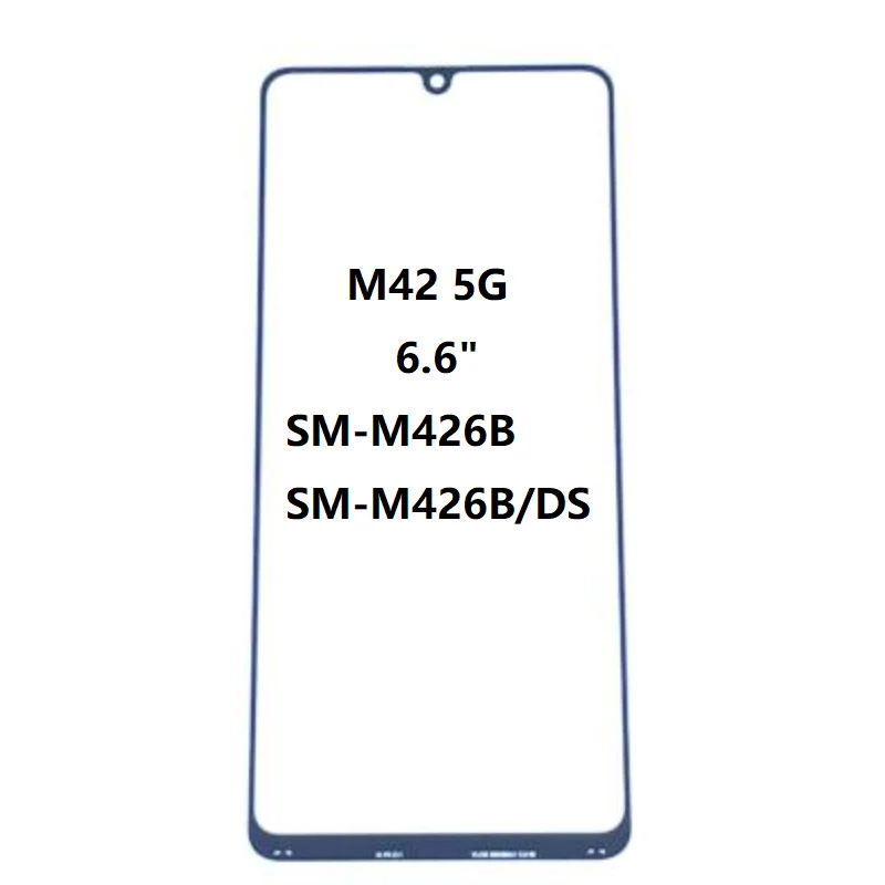 Penutup luar kaca, layar luar untuk Samsung Galaxy M02 M12 M22 M32 M42 M62 depan Panel sentuh LCD Display suku cadang pengganti + OCA