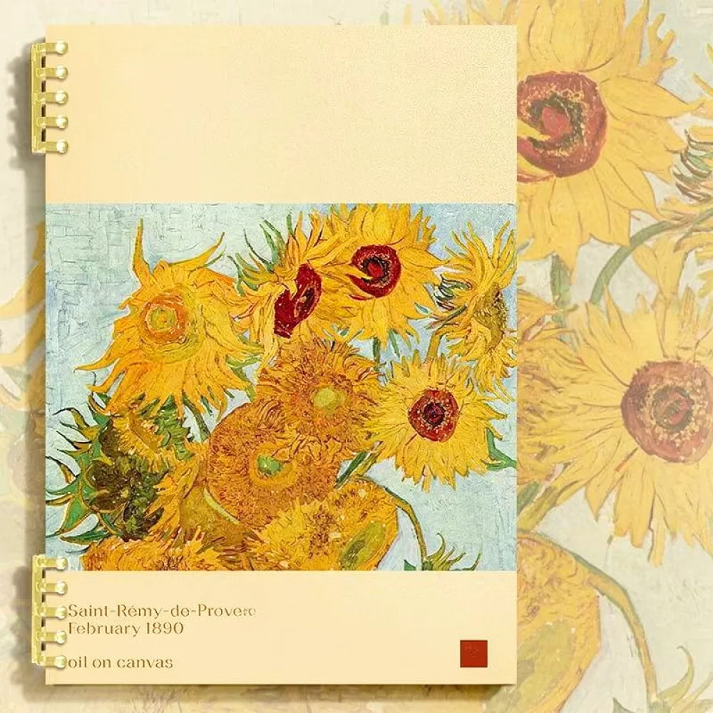 Van Gogh Oil Painting Style Notebook Loose Leaf B5 Journal Diary Retro Ins Planner For School Students Office Supplies
