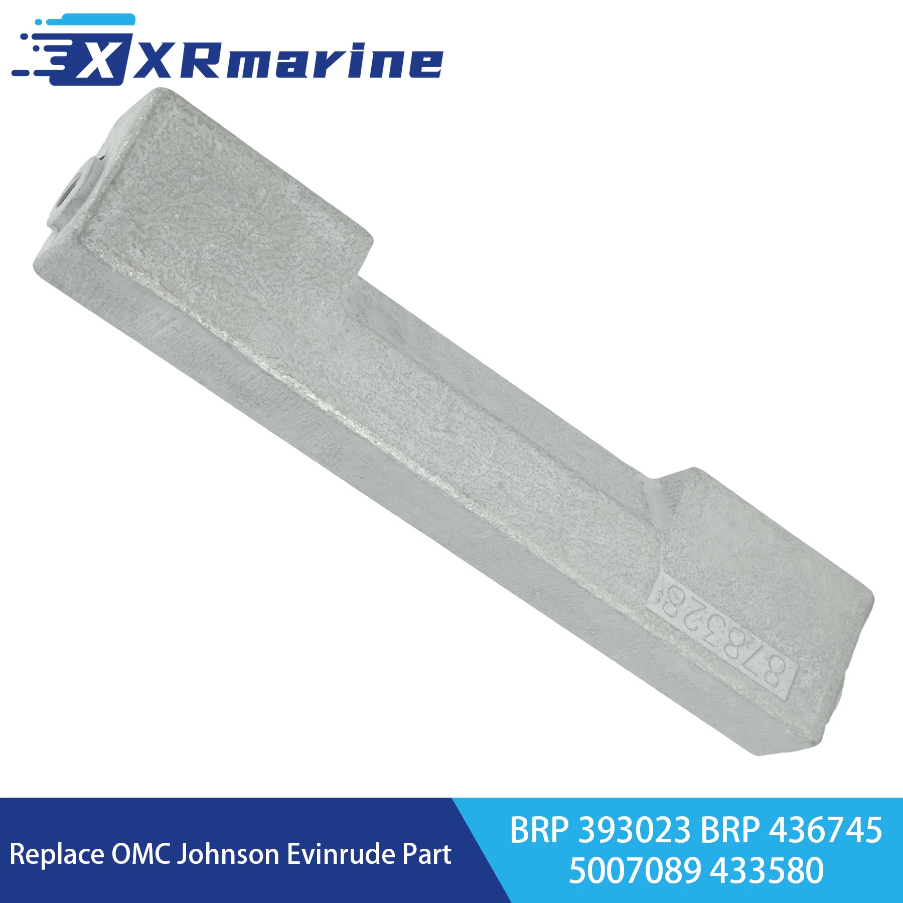 

5007089 433580 Подходит для системы привода подвесного двигателя OMC Johnson Evinrude BRP 40-300 л.с., новая окантовка с оцинковым анодом 5010190