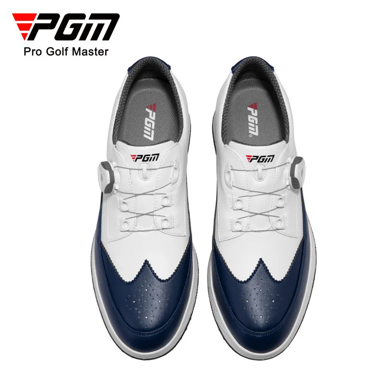 Sapatos de golfe masculinos pgm, tênis esportivos casuais, cadarços de microfibra, à prova d'água, antiderrapante xz257, atacado