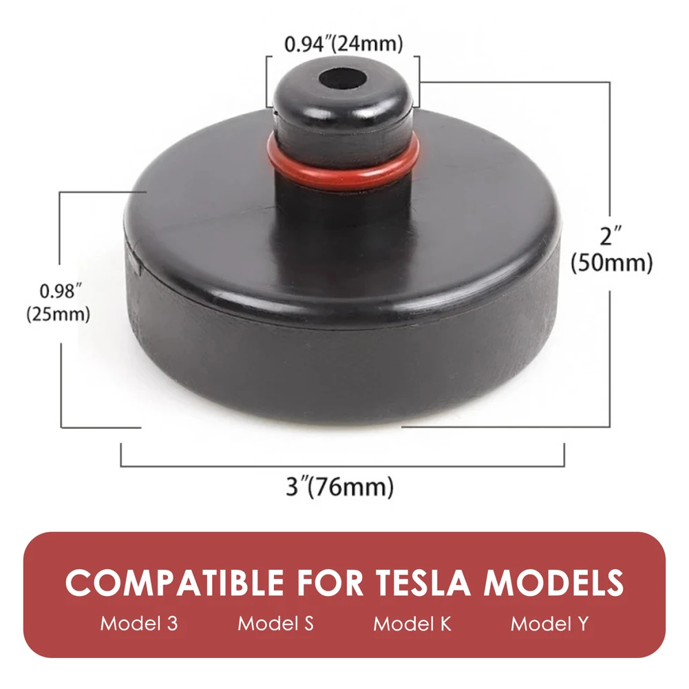 4PCS Jack Pad For Tesla Rubber Floor Lifting Jack Pads Point Adapter For Tesla Model 3 Model Y Model S Model X With Storage Bags