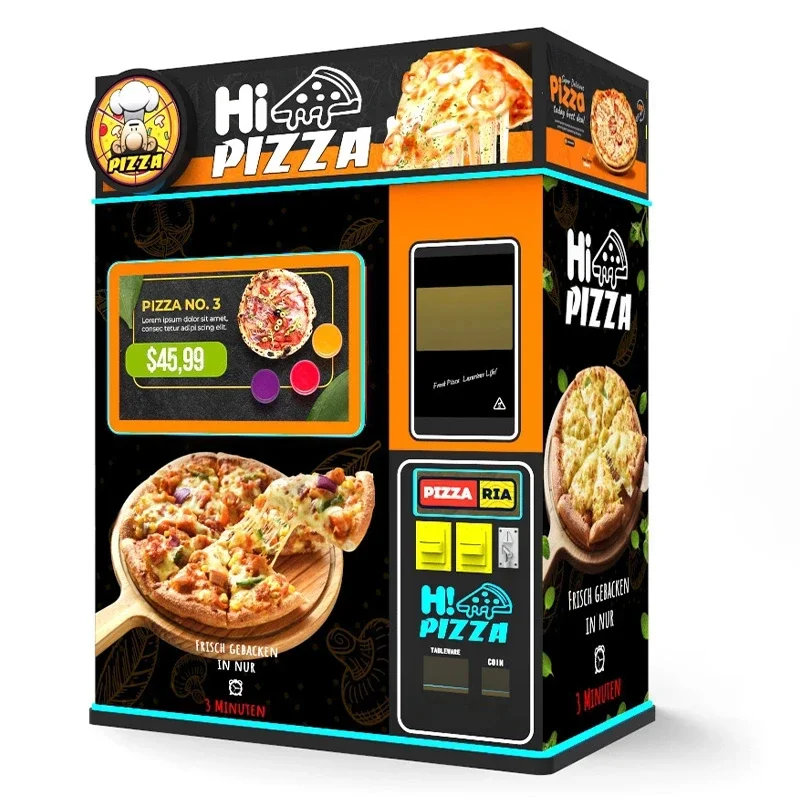 Hot Sale Automatic Hot Food Vending Machine Self Service Automatic Pizza Vending Machine Outdoor Pizza Making Machine Italy