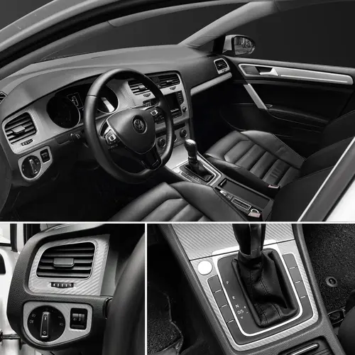 Imagen 2 del producto Envoltura de vinilo para carrocería de coche de fibra de carbono, accesorios mate, pegatina negra brillante 3D 4D 5D 6D, cubierta de lámina automática, película decorativa para motocicleta