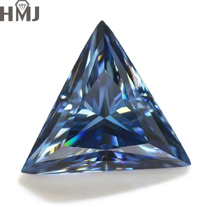 

(Never Fade)Loose Moissanite Stones Triangle Cut Natural Champagne /Blue / D Color GRA Certificate Charms for Jewelry Making