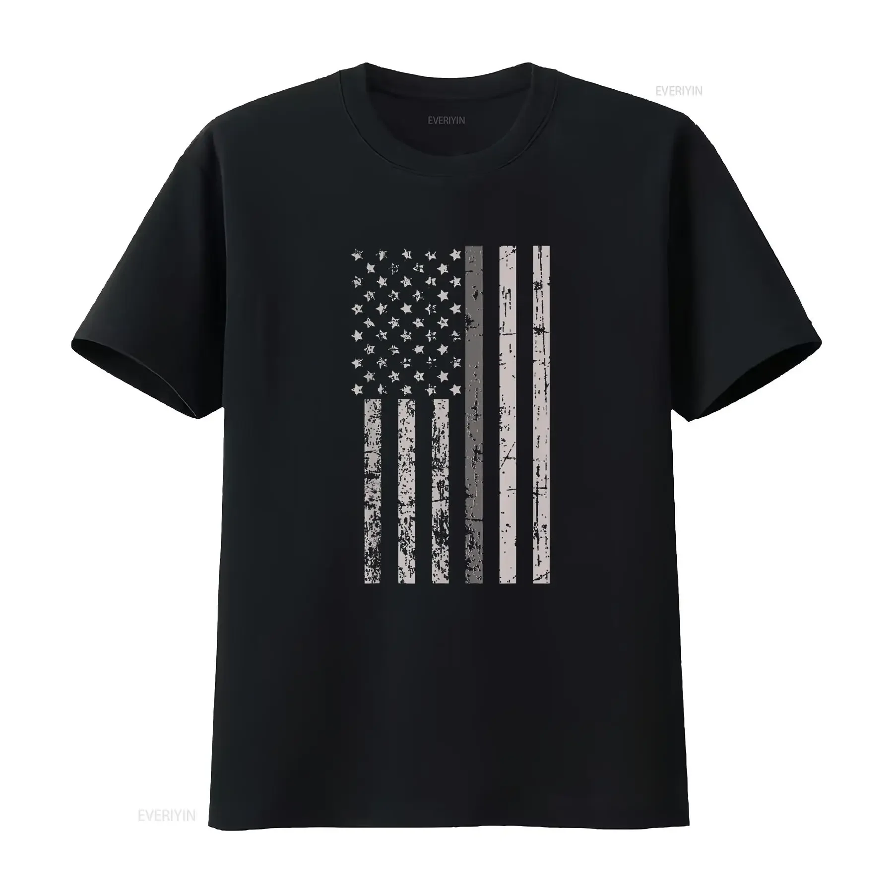 Corrections Officer s T Shirt Flag Thin Silver Gray Line vintage Washed Slightly Casual Comfortable Unisex graphic Stretched
